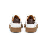 SALMA White & Brown fish leather